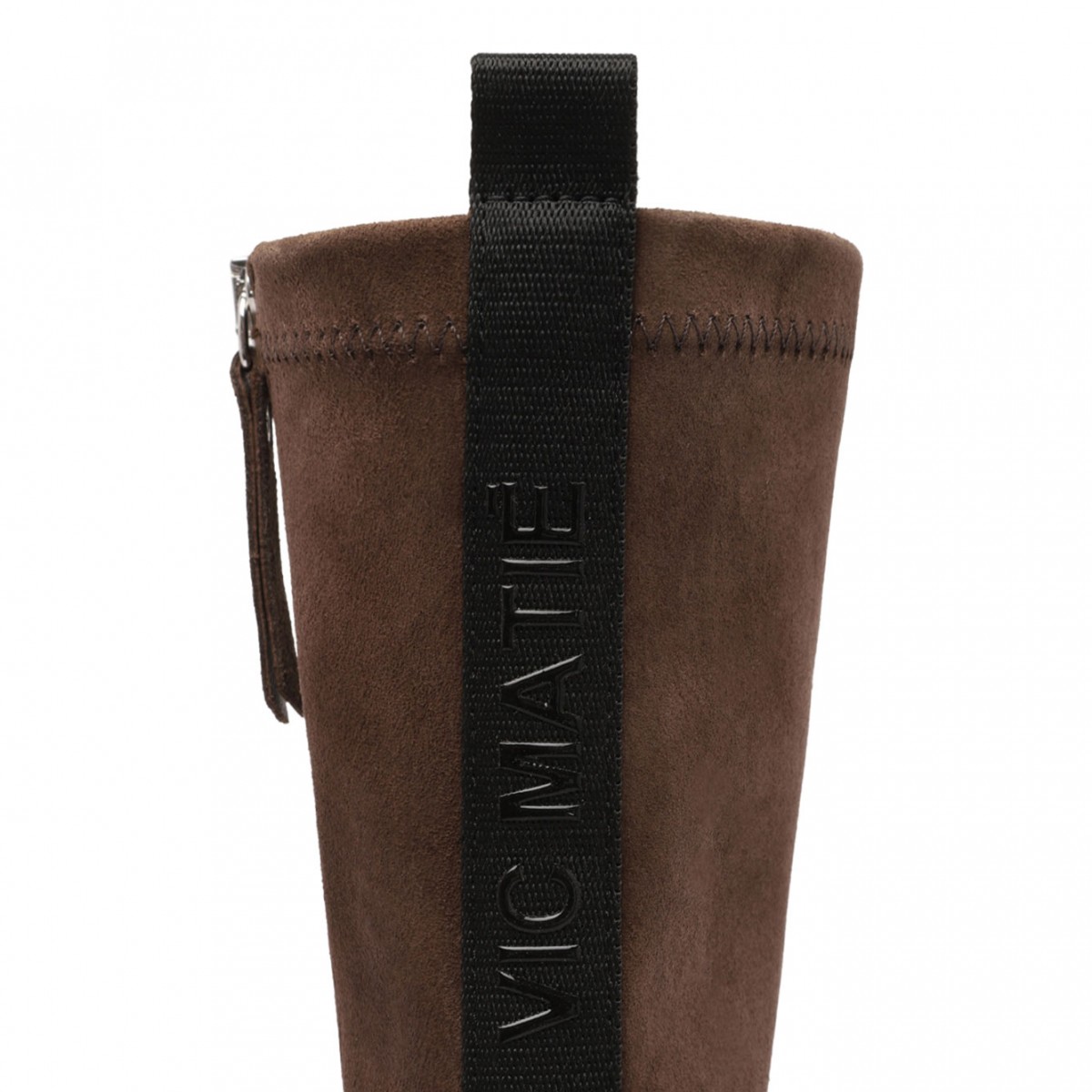 Dark Brown Suede Platform Boots