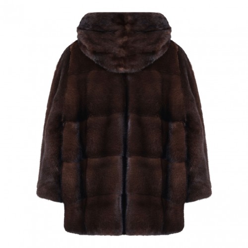 Dark Brown Mink Fur Coat 2