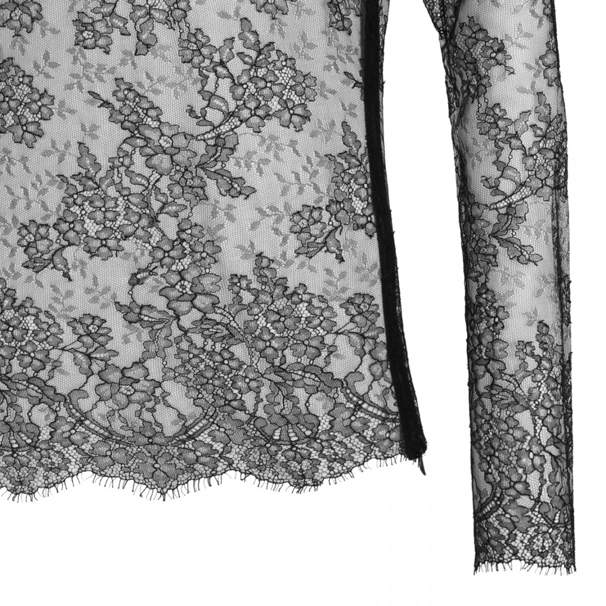 Black Floral Lace Top