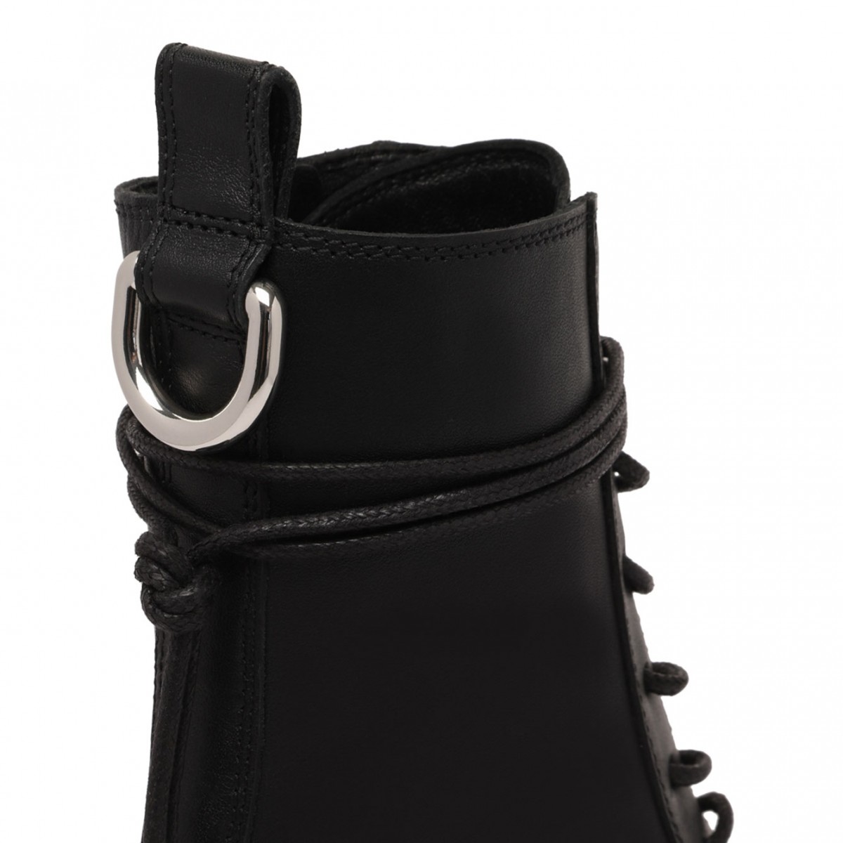 Black Lace-Up Combat Boots