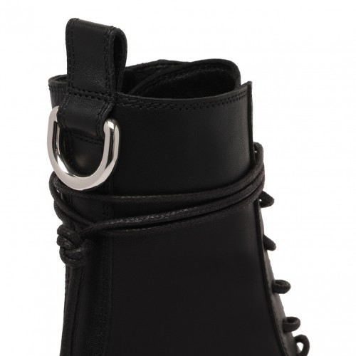 Black Lace-Up Combat Boots