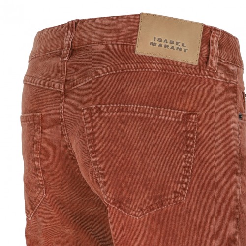 Rust Logo Patch Corduroy Trousers