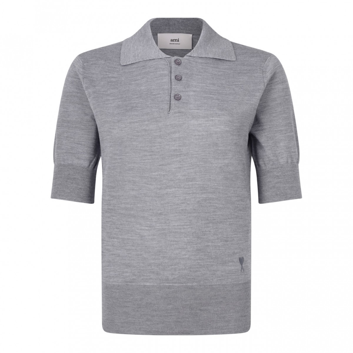 Grey Short Sleeve Polo Shirt