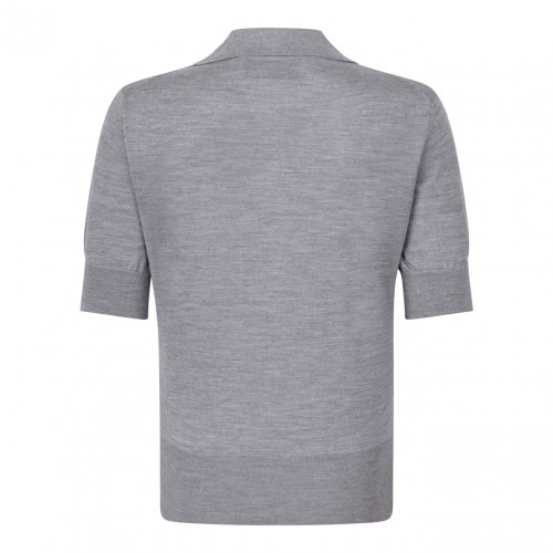 Grey Short Sleeve Polo Shirt