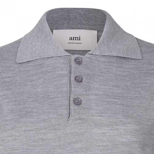 Grey Short Sleeve Polo Shirt