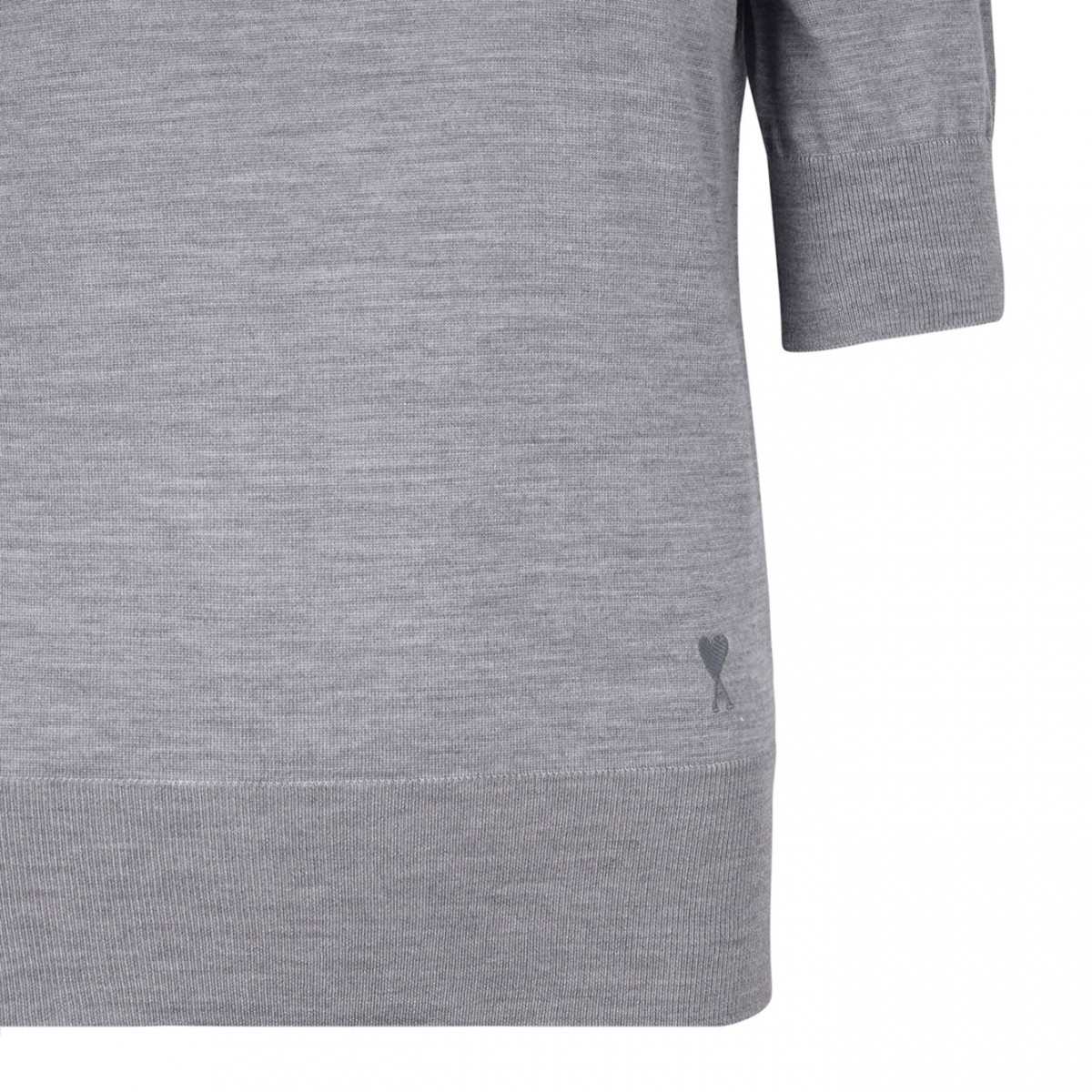 Grey Short Sleeve Polo Shirt