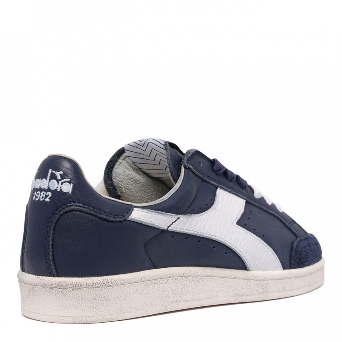 Dark Navy Leather Sneakers