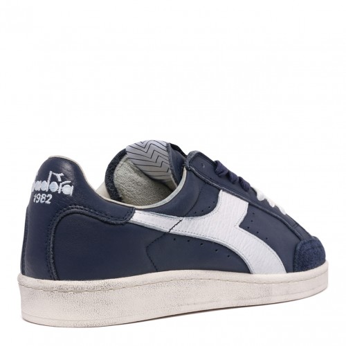 Dark Navy Leather Sneakers
