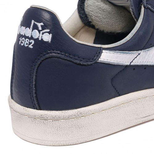 Dark Navy Leather Sneakers