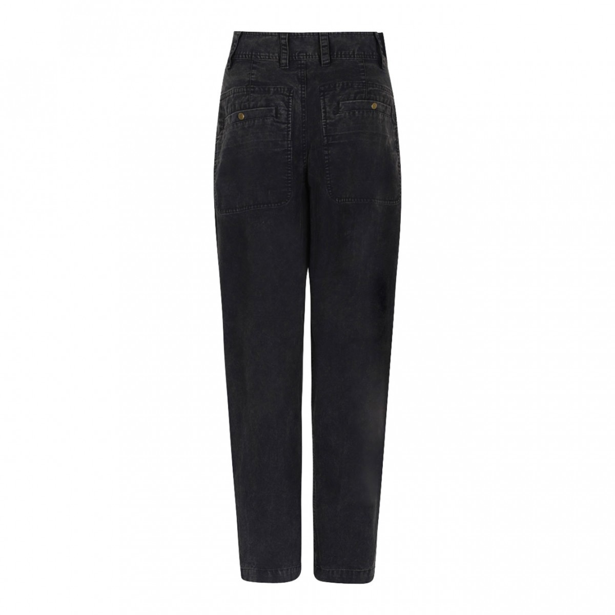 Faded Black Pleated Jeans