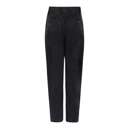 Faded Black Pleated Jeans