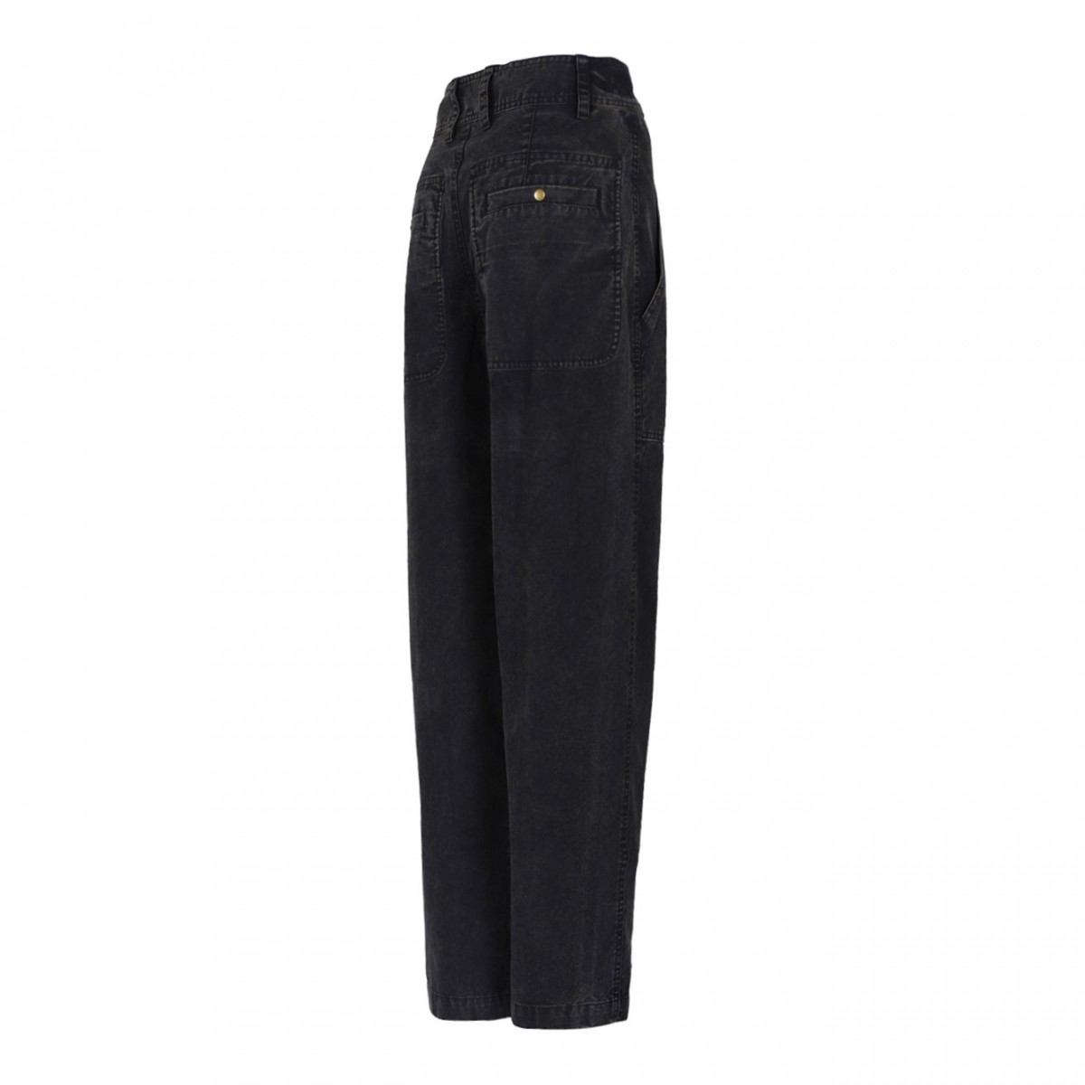 Faded Black Pleated Jeans