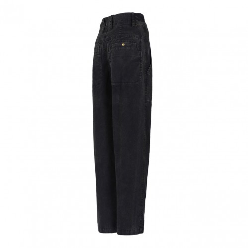 Faded Black Pleated Jeans