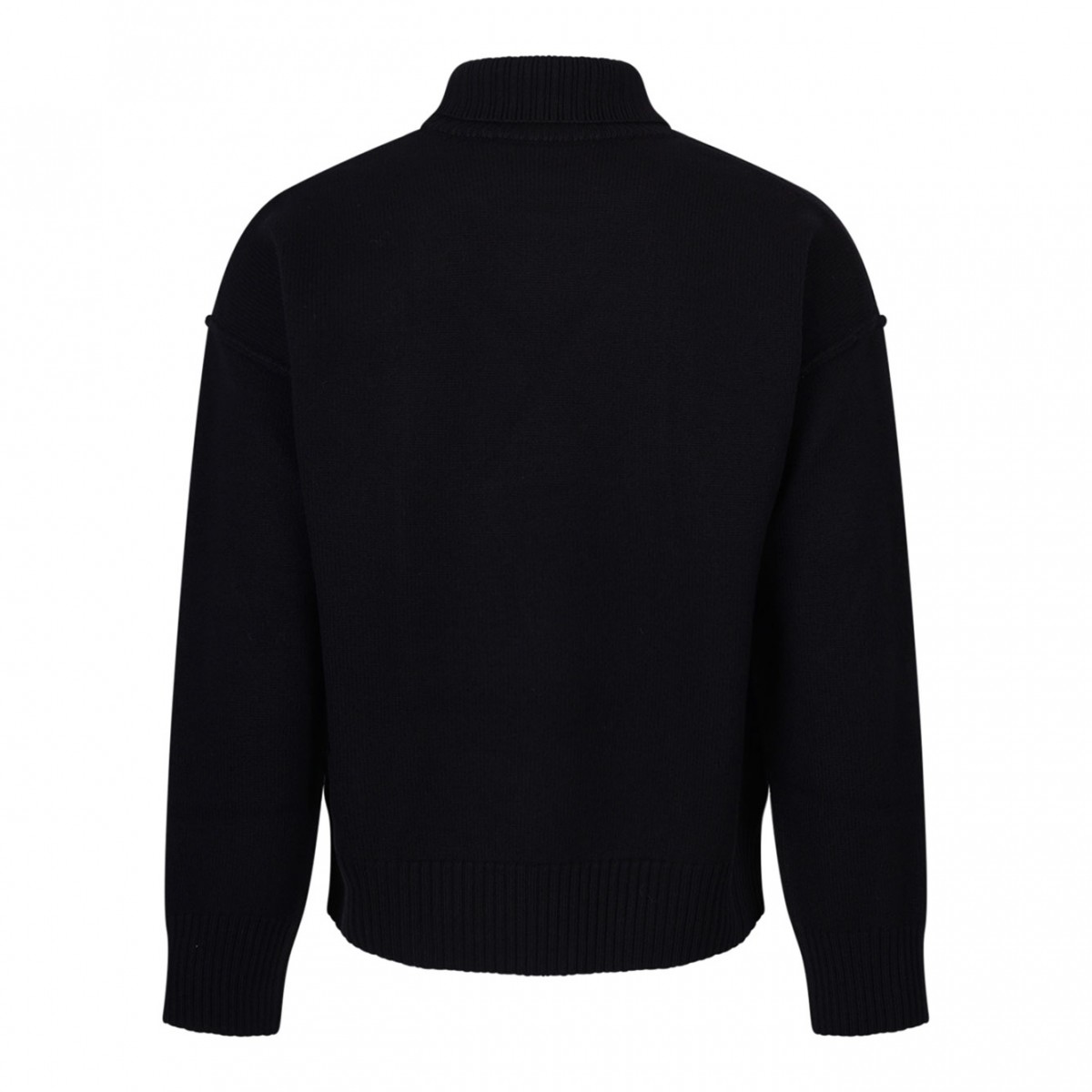 Black Ami De Coeur Funnel-Neck Wool Sweater