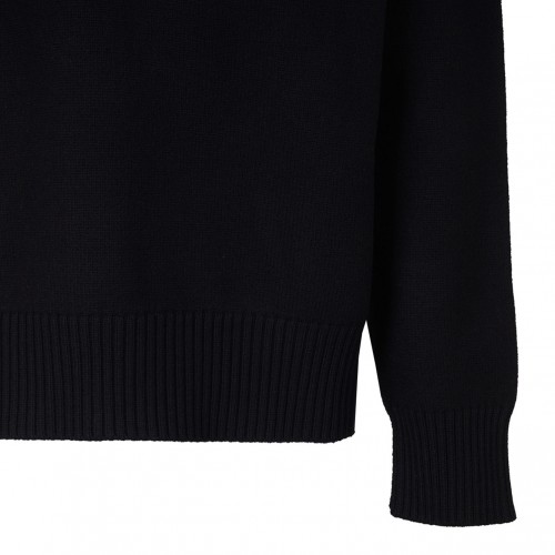Black Ami De Coeur Funnel-Neck Wool Sweater
