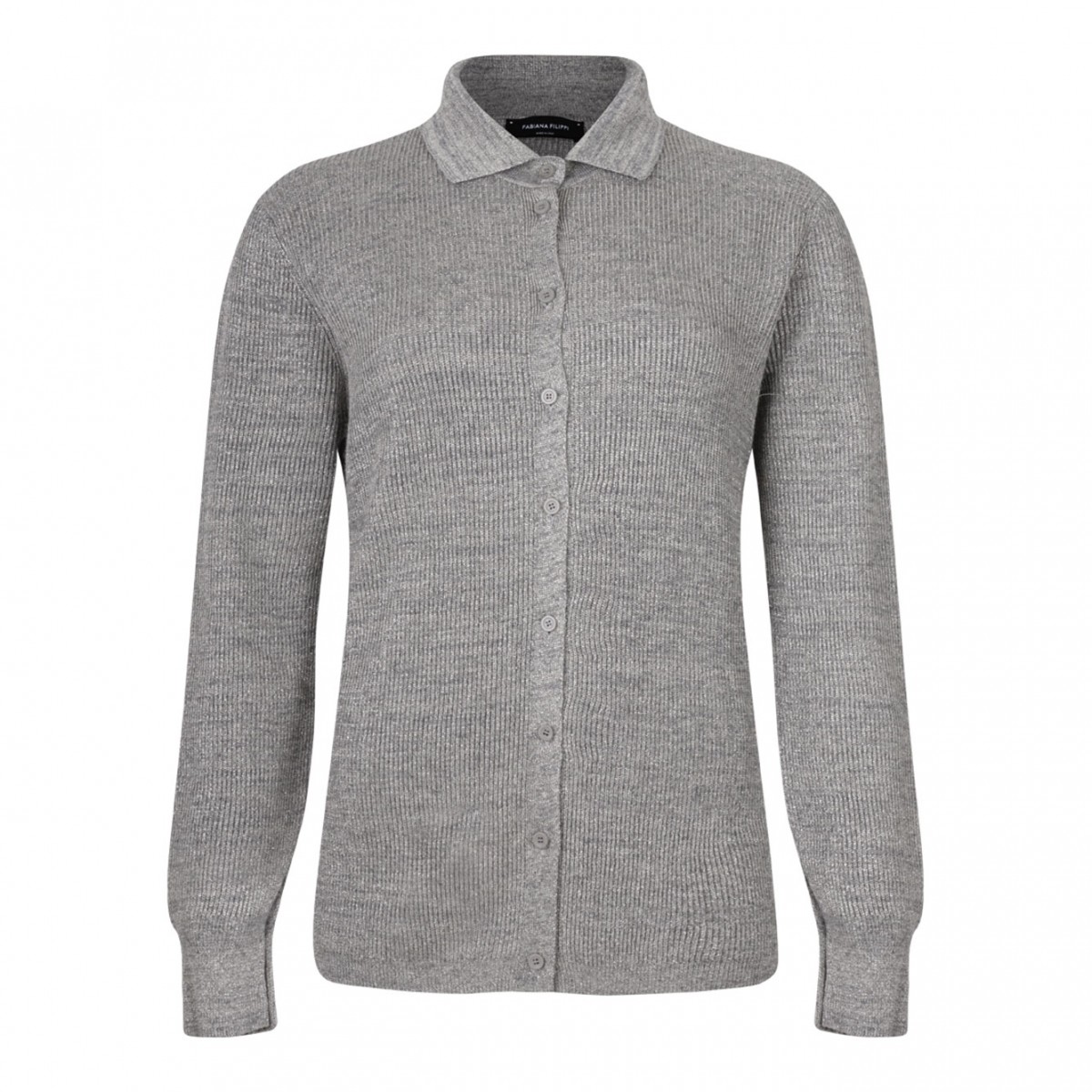Light Grey Knitwear Polo Shirt