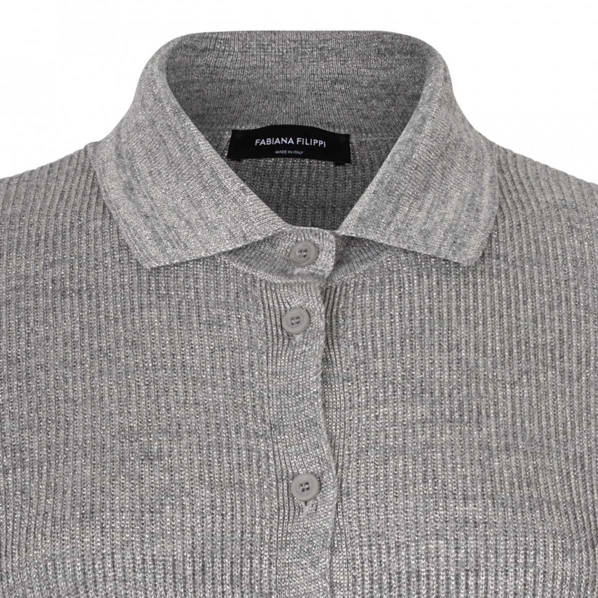 Light Grey Knitwear Polo Shirt