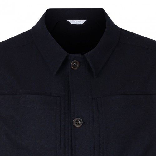 Dark Blue Shirt Jacket