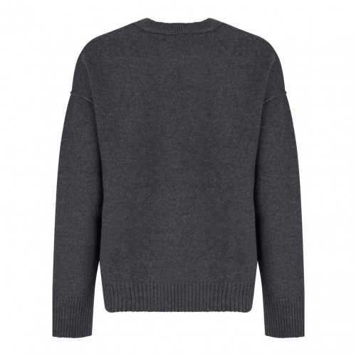 Heather Grey Ami De Coeur Wool Sweater 2