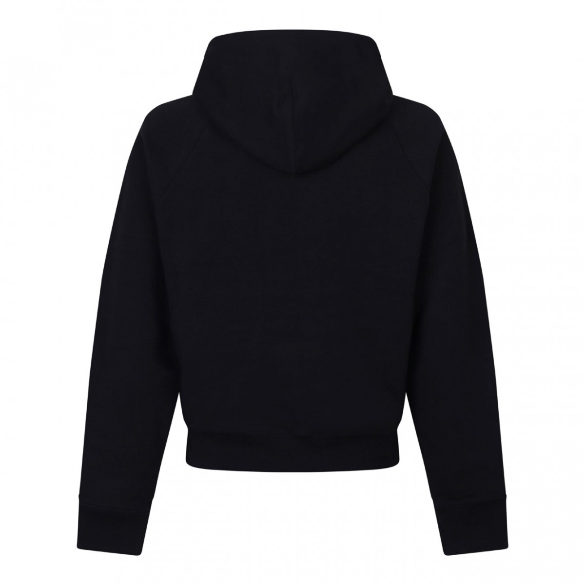 Black Logo-Embroidered Hoodie