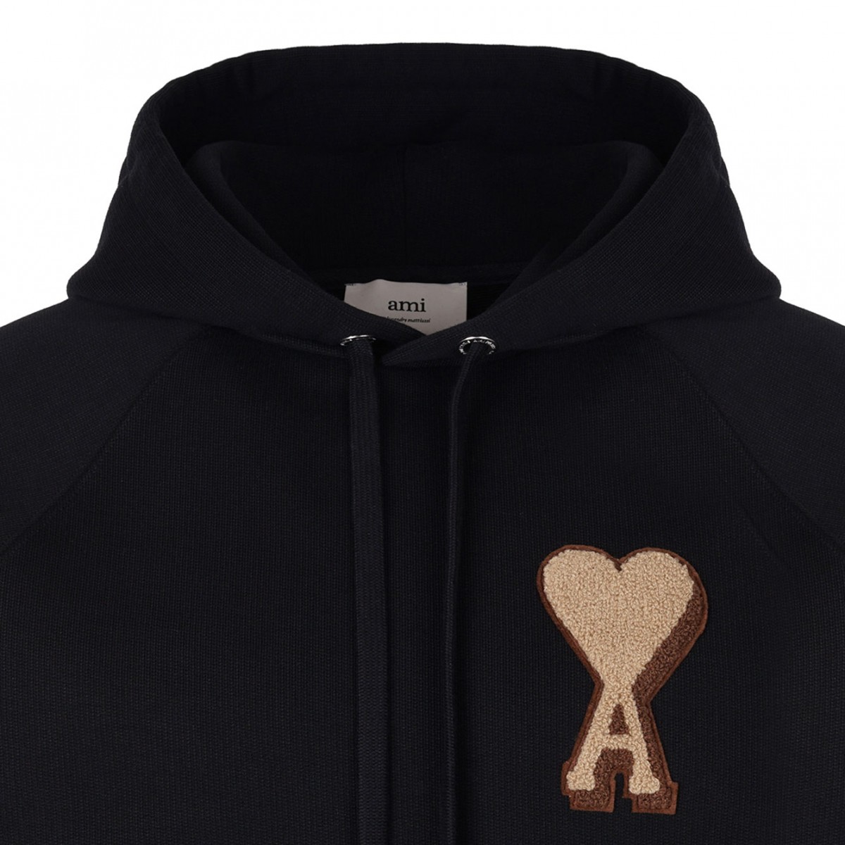 Black Logo-Embroidered Hoodie