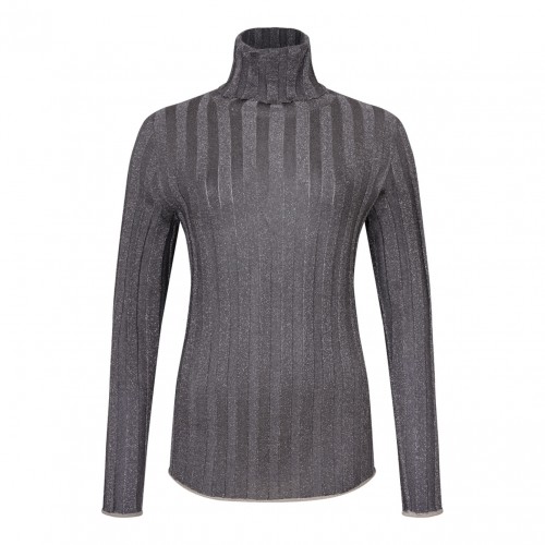 Grey High Neck Knitwear