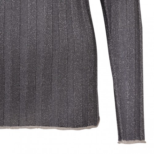 Grey High Neck Knitwear