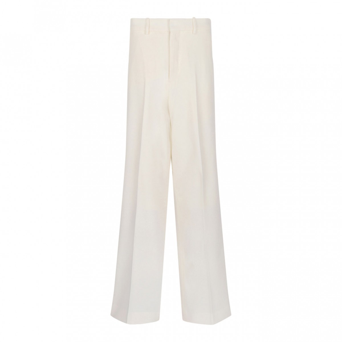 Hazelnut Light Wool Twill Wide Trousers