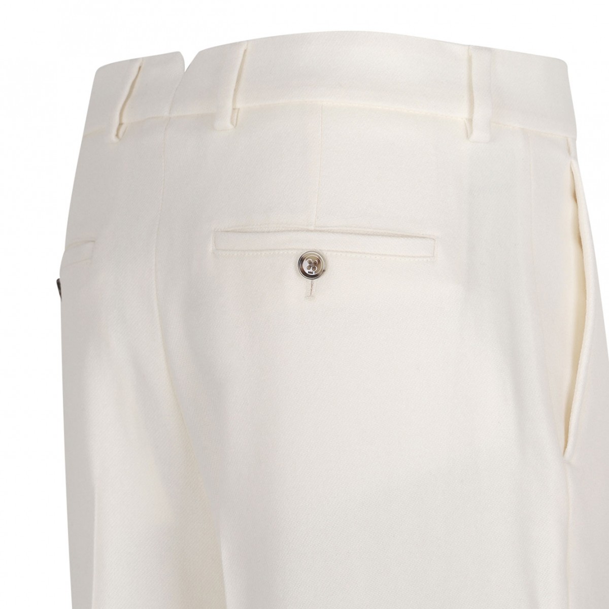 Hazelnut Light Wool Twill Wide Trousers