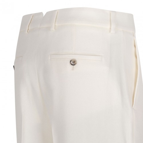 Hazelnut Light Wool Twill Wide Trousers