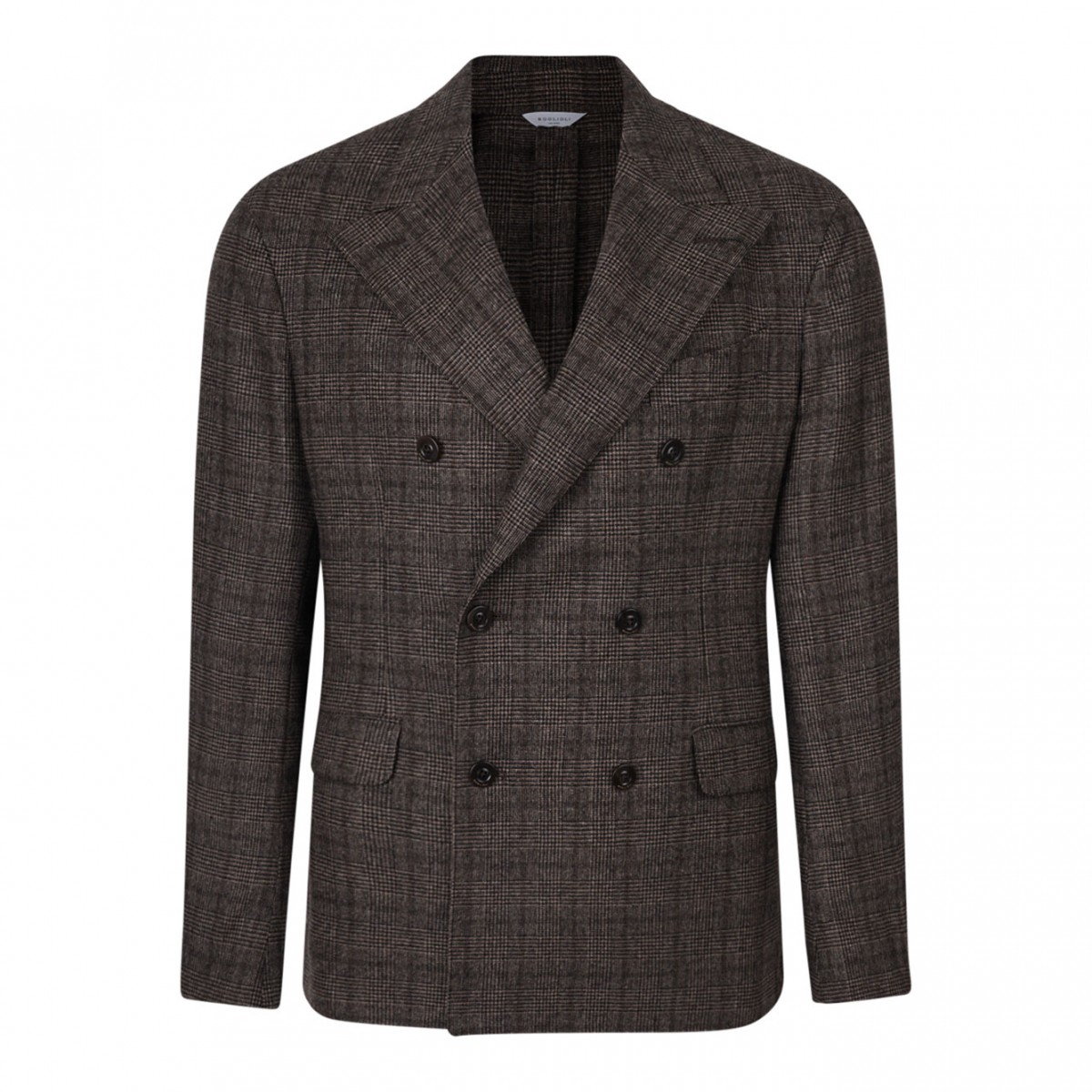 Brown Tartan Double Breasted Jacket