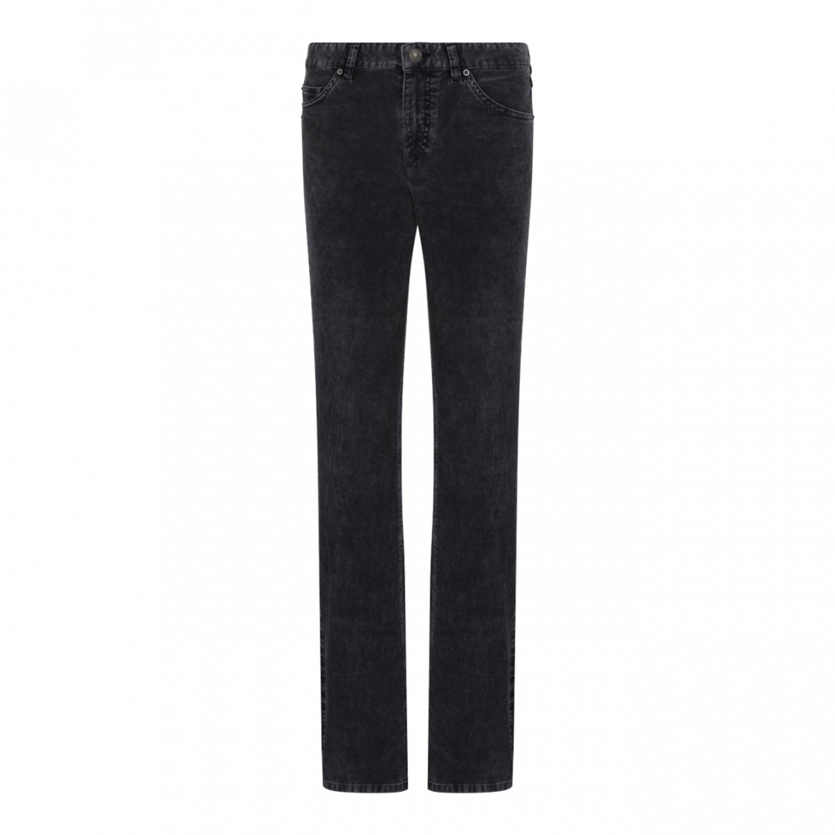 Black Logo Patch Corduroy Trousers
