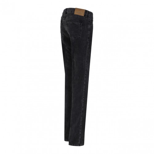 Black Logo Patch Corduroy Trousers