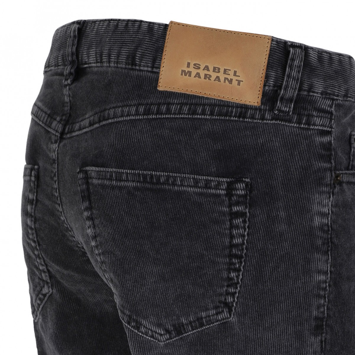 Black Logo Patch Corduroy Trousers