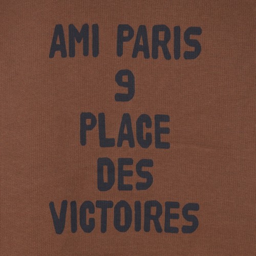 Brown Raglan-Sleeve Embroidered Hoodie