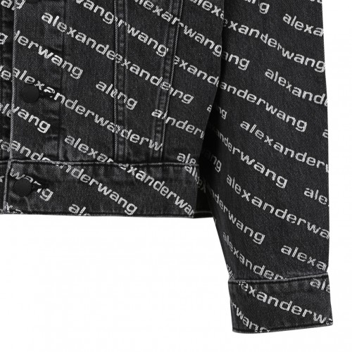 Black Logo Print Jacket