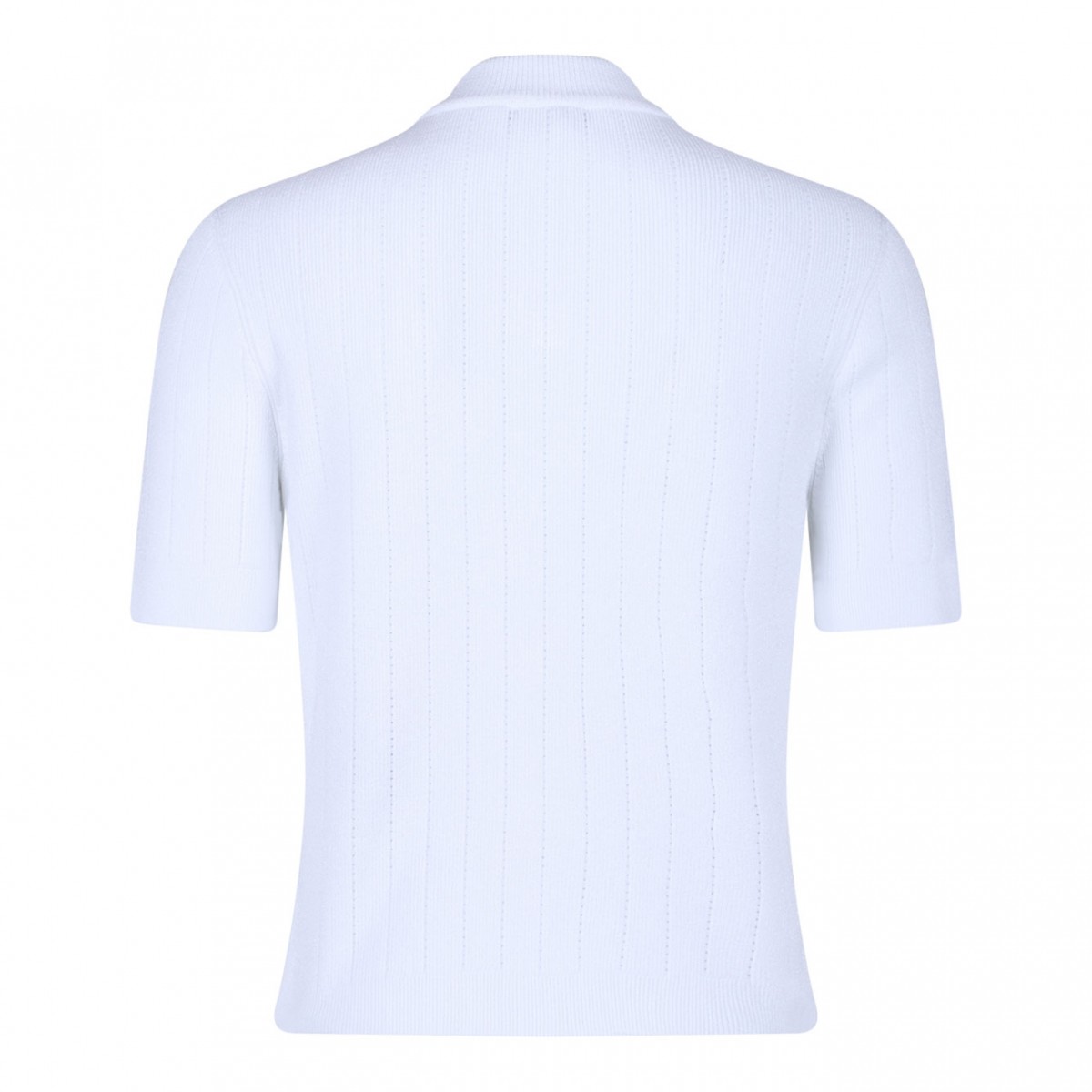 White Pointelle Knit Cardigan