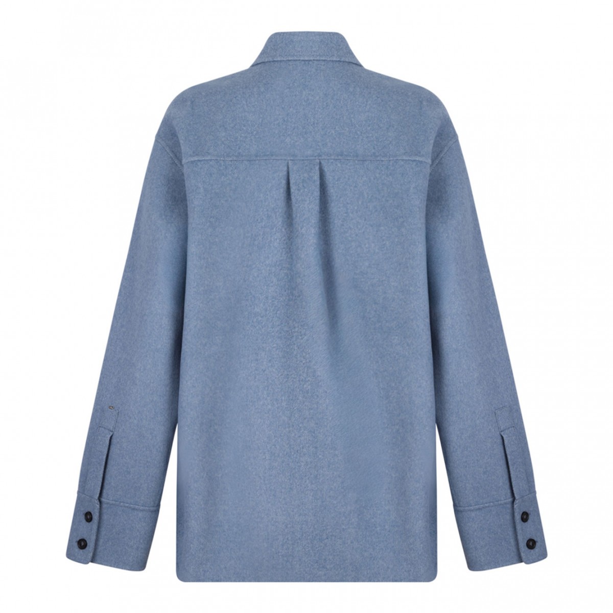 Blue Oversized Double Knit Shirt