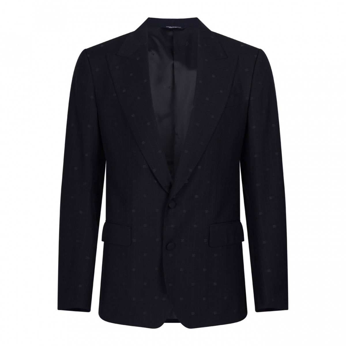 Black Double-Breasted Mikado Shantung Silk Suit