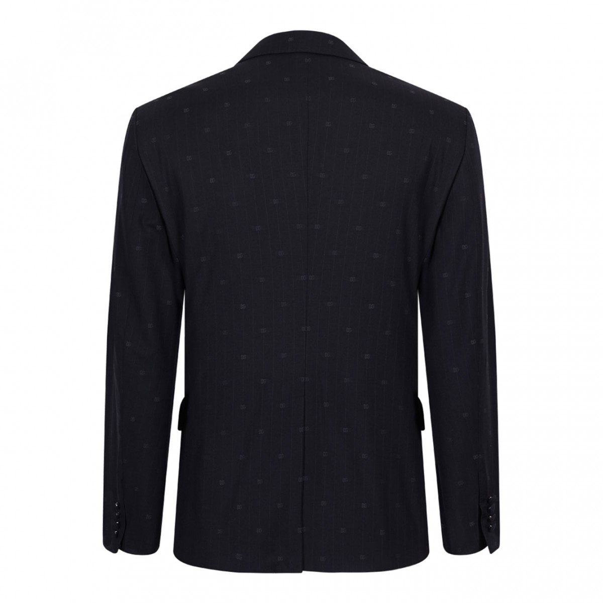 Black Double-Breasted Mikado Shantung Silk Suit