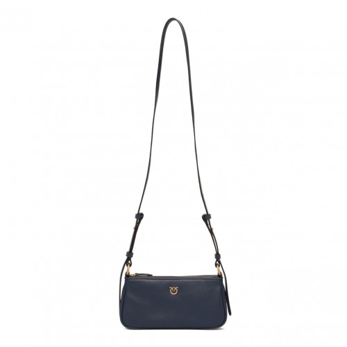 Dark Blue Zip-Top Crossbody Bag