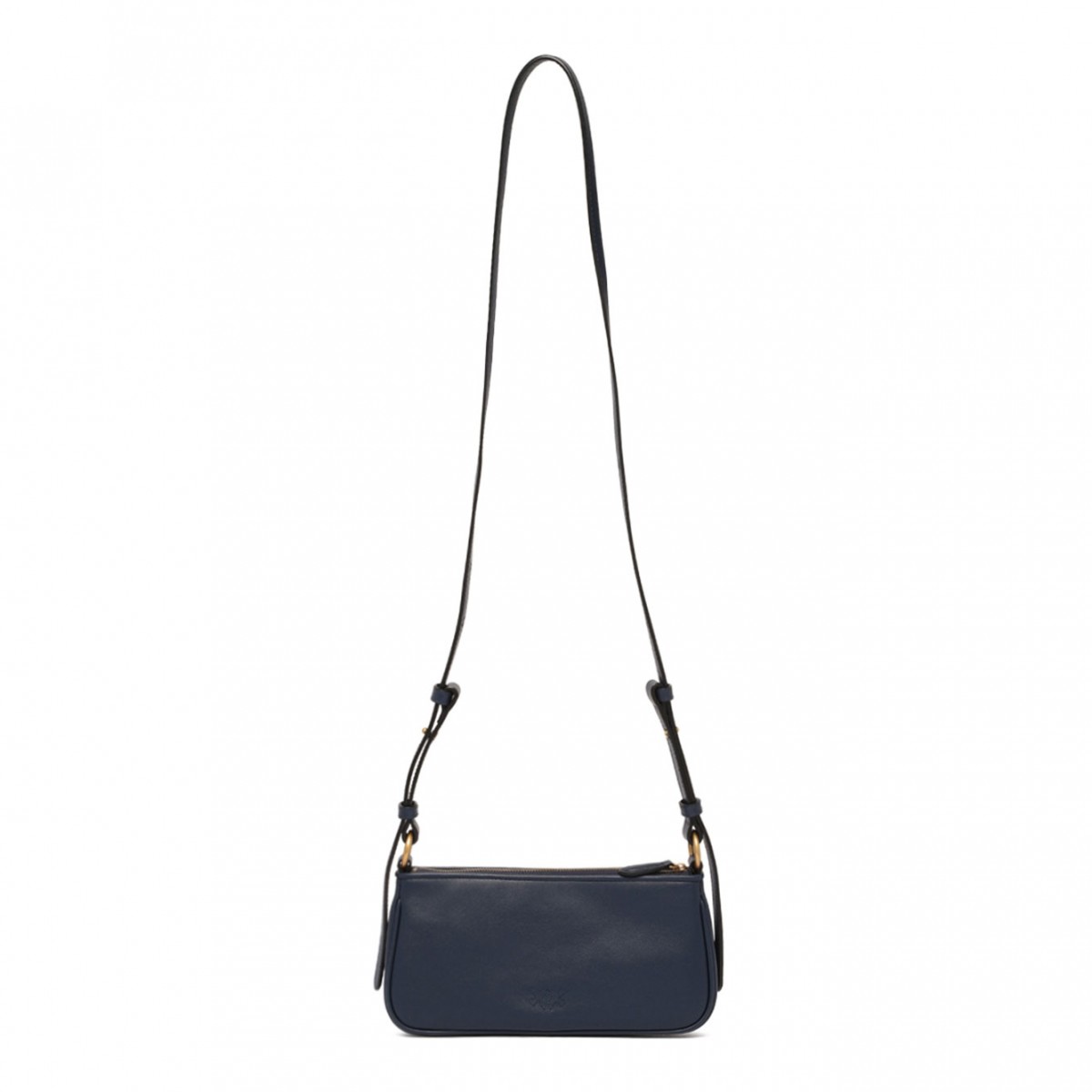 Dark Blue Zip-Top Crossbody Bag