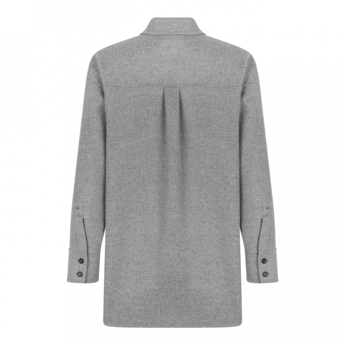 Medium Grey Oversized Wool Shirt