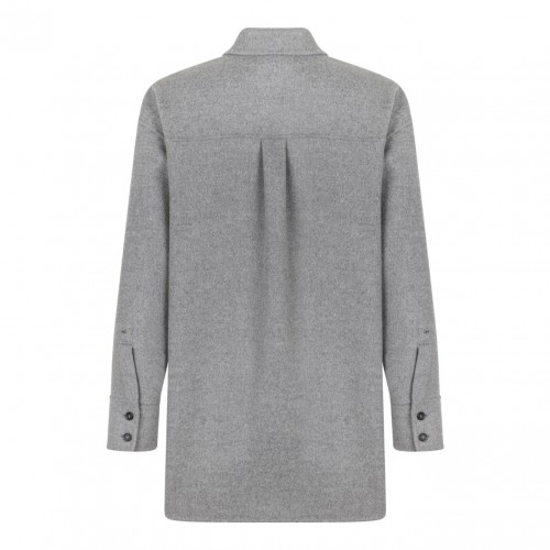 Medium Grey Oversized Wool Shirt