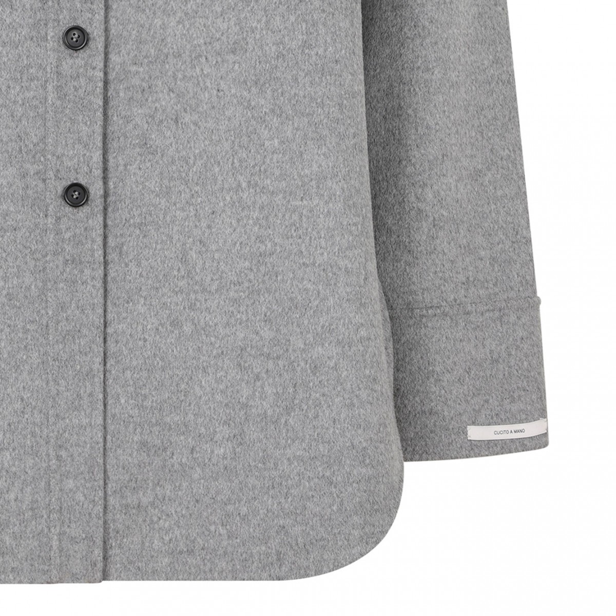 Medium Grey Oversized Wool Shirt