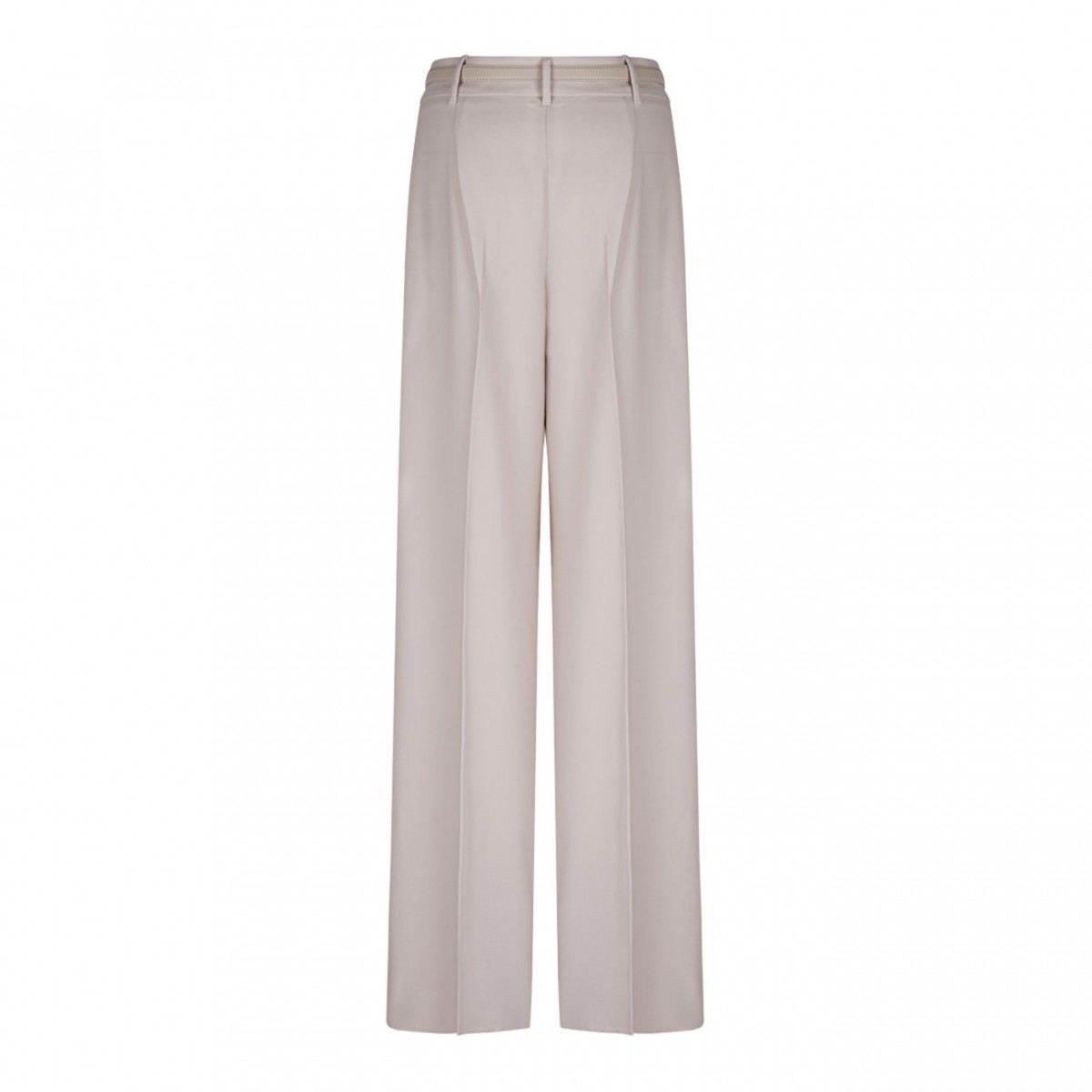 Beige Wool Twill Trousers