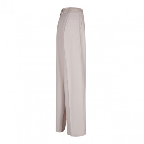 Beige Wool Twill Trousers