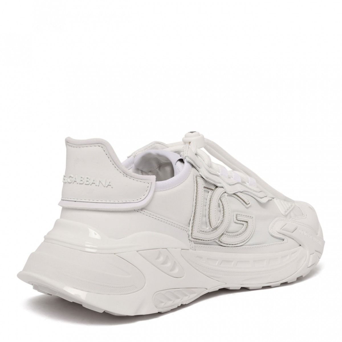 White Logo-Patch Panelled Sneakers