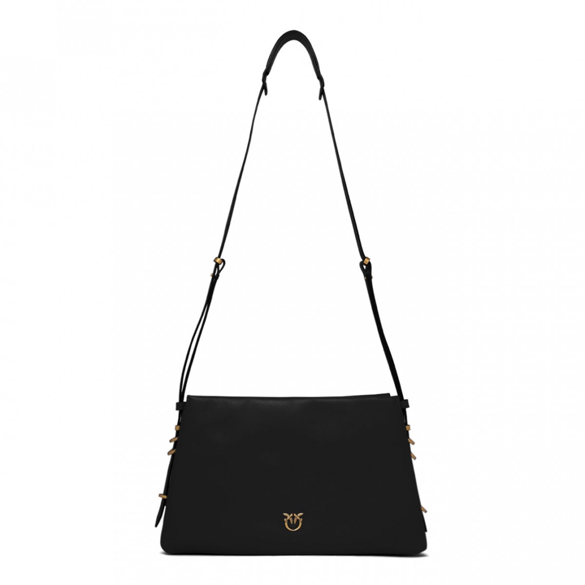 Black Leather Crossbody Bag