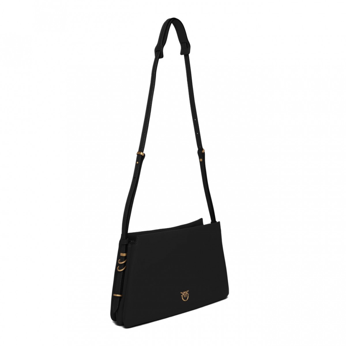 Black Leather Crossbody Bag